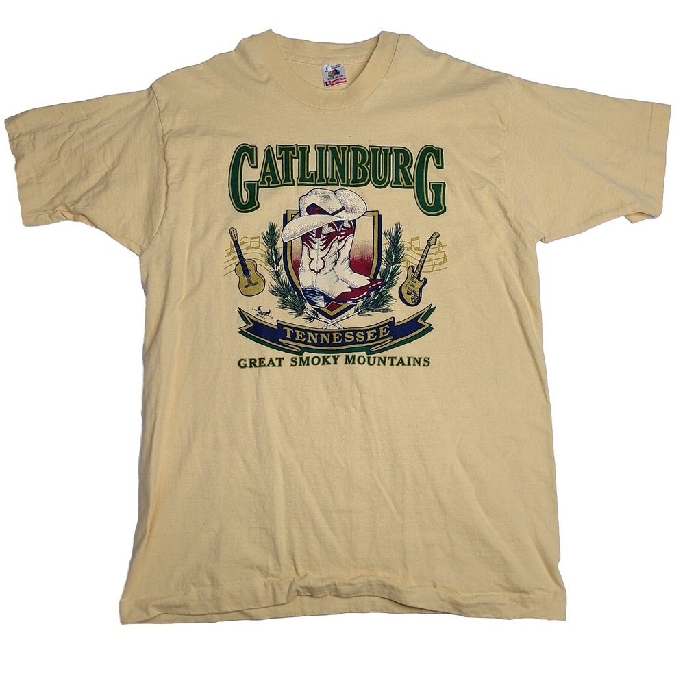 Gatlinburg Tennessee Great Smoky Mountains Vintage Shirt 1995 Size Large‎